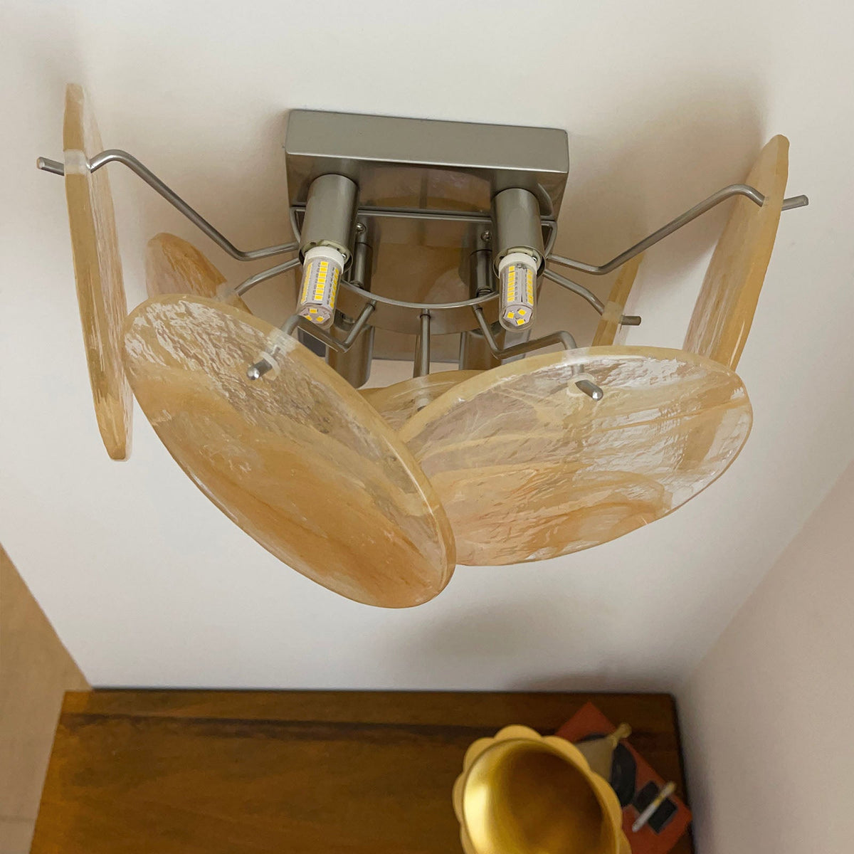 Tiered Murano Glass Wall Lamp