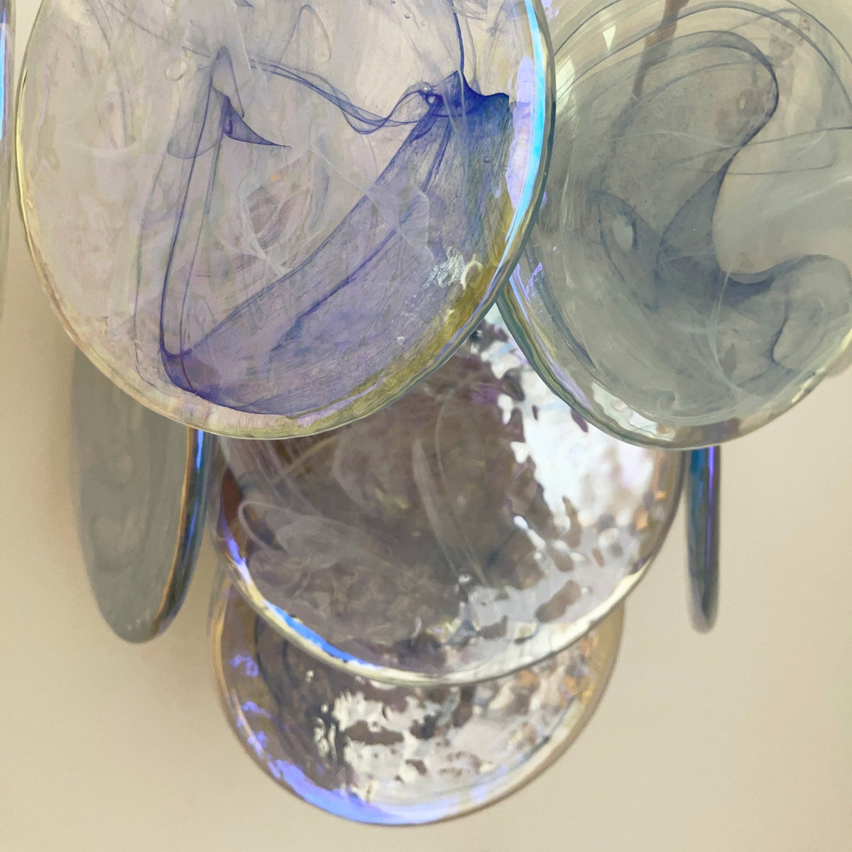 Tiered Murano Glass Wall Lamp
