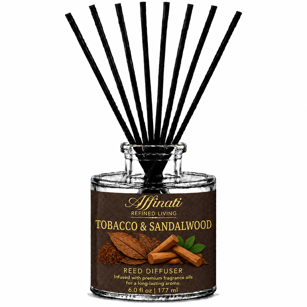 Diffuseur à roseaux Tabac et Bois de santal