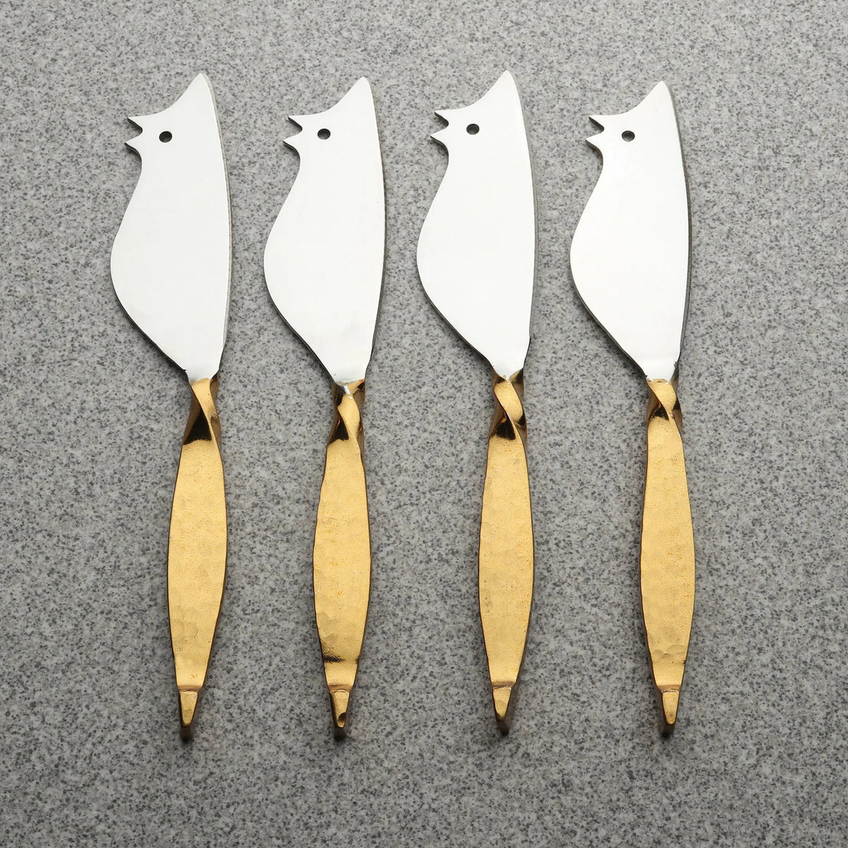 SET 4 PEZZI SPALMINI/COLTELLI PER FORMAGGIO TWISTED URBAN RATONCITO