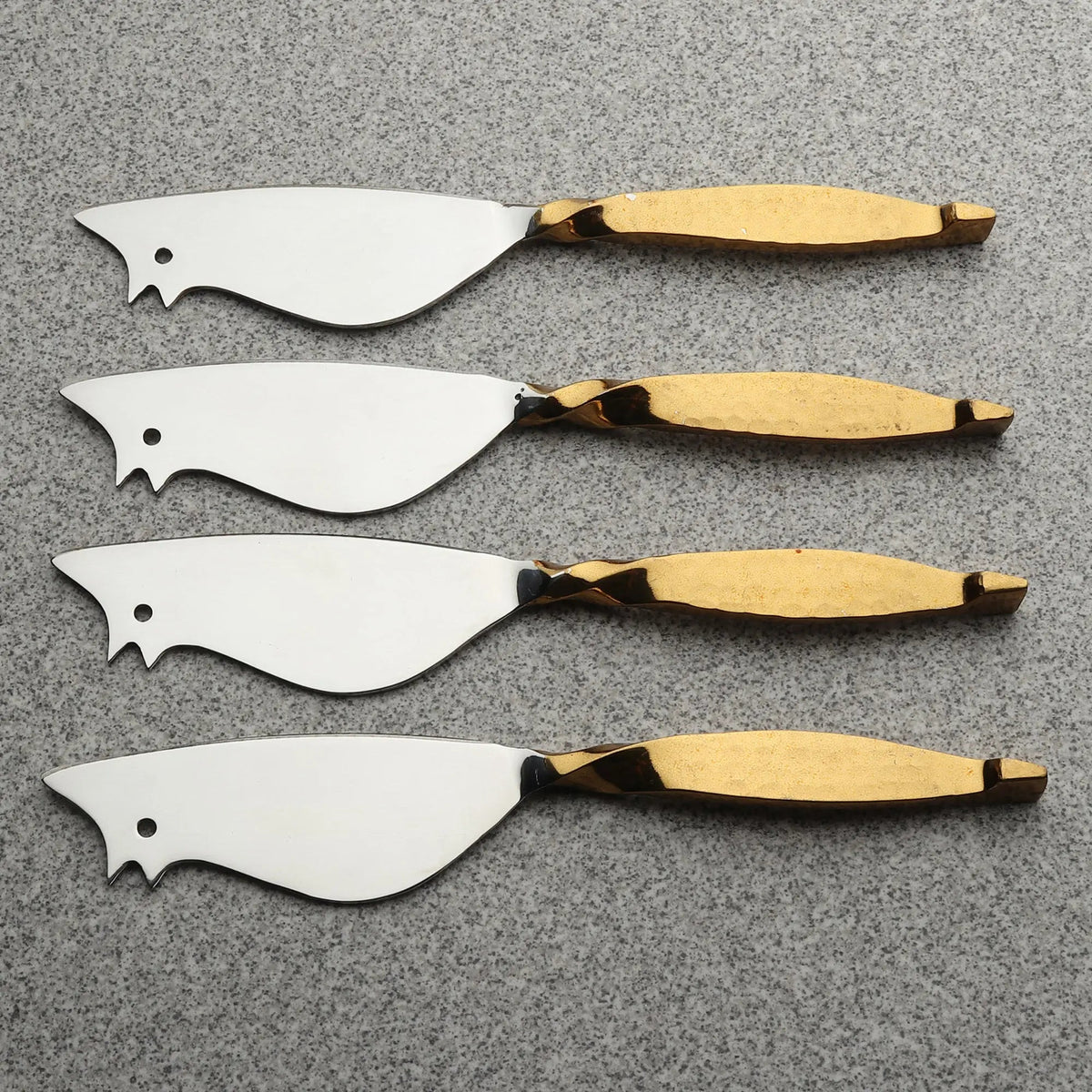 SET 4 PEZZI SPALMINI/COLTELLI PER FORMAGGIO TWISTED URBAN RATONCITO