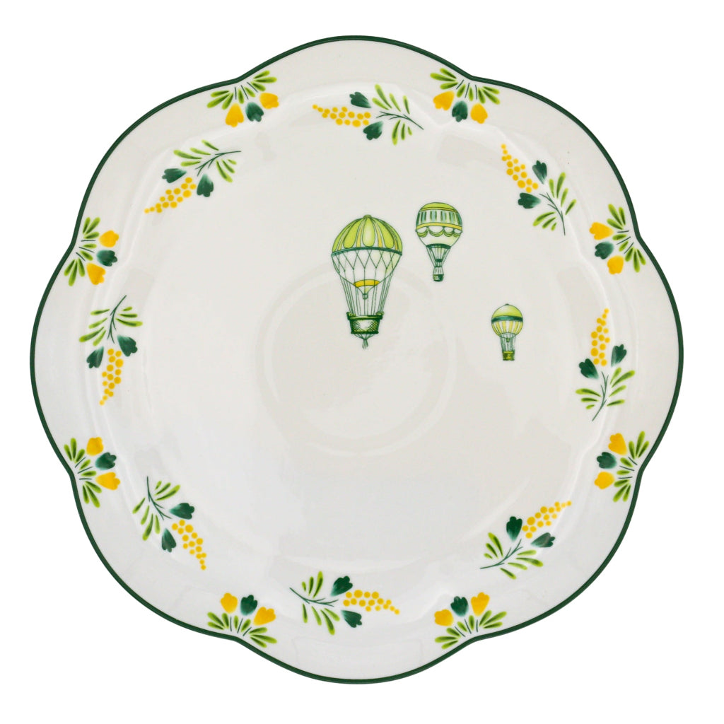 Assiettes à dîner en céramique festonnée Lavande de Valensole – Caisse de 12 (+3 assiettes offertes)