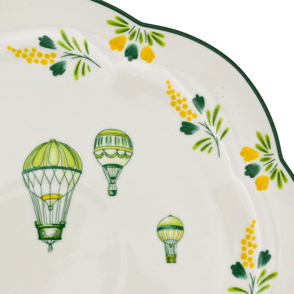 Assiettes à dîner en céramique festonnée Lavande de Valensole – Caisse de 12 (+3 assiettes offertes)
