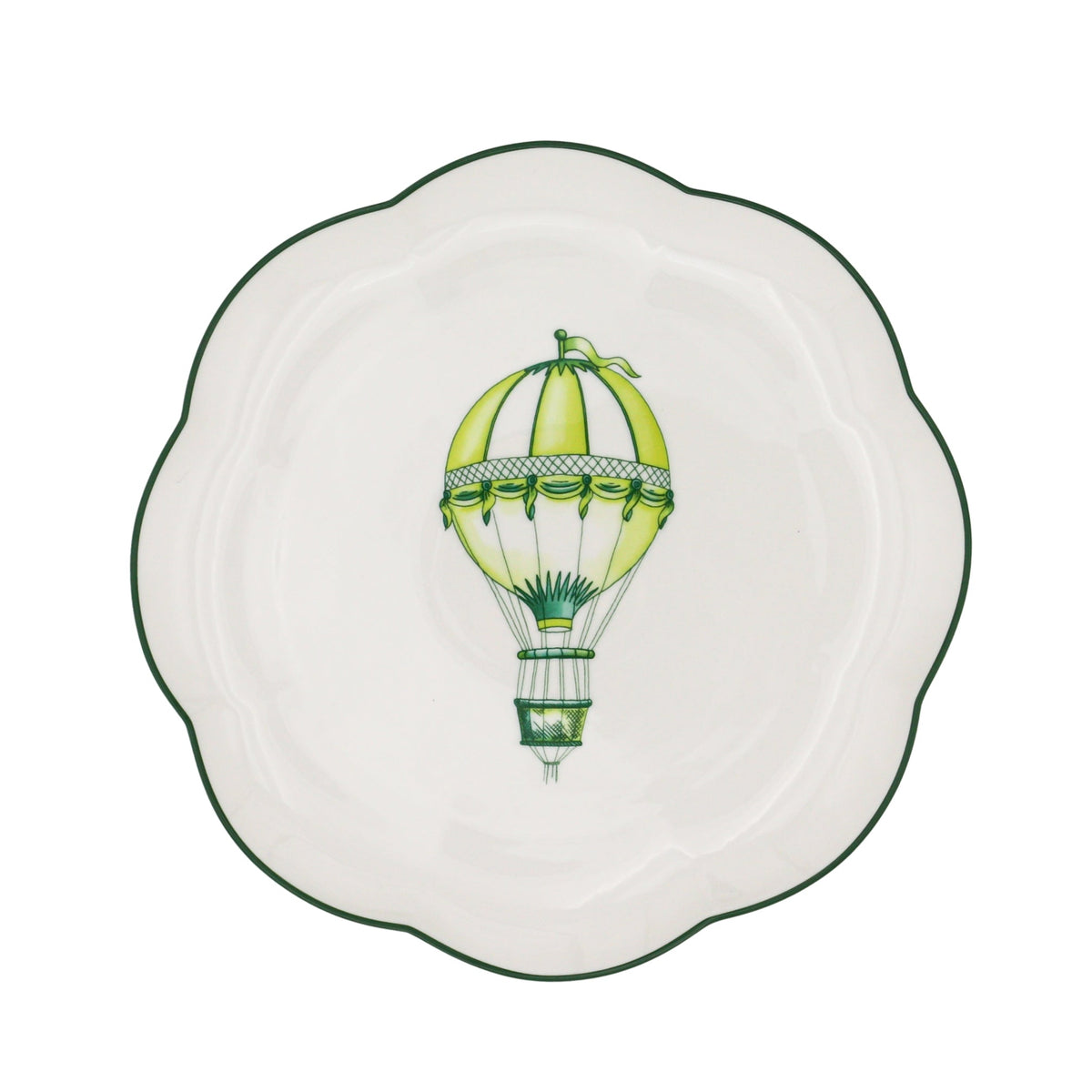 Assiettes à entrées en céramique festonnée Lavande de Valensole – Caisse de 12 (+3 assiettes offertes)