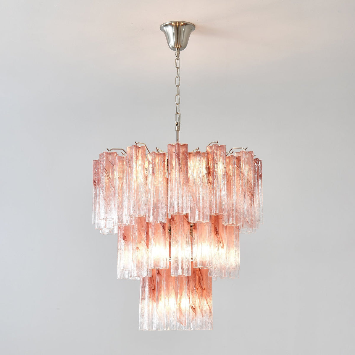 Venetian Murano Glass Tube Chandelier