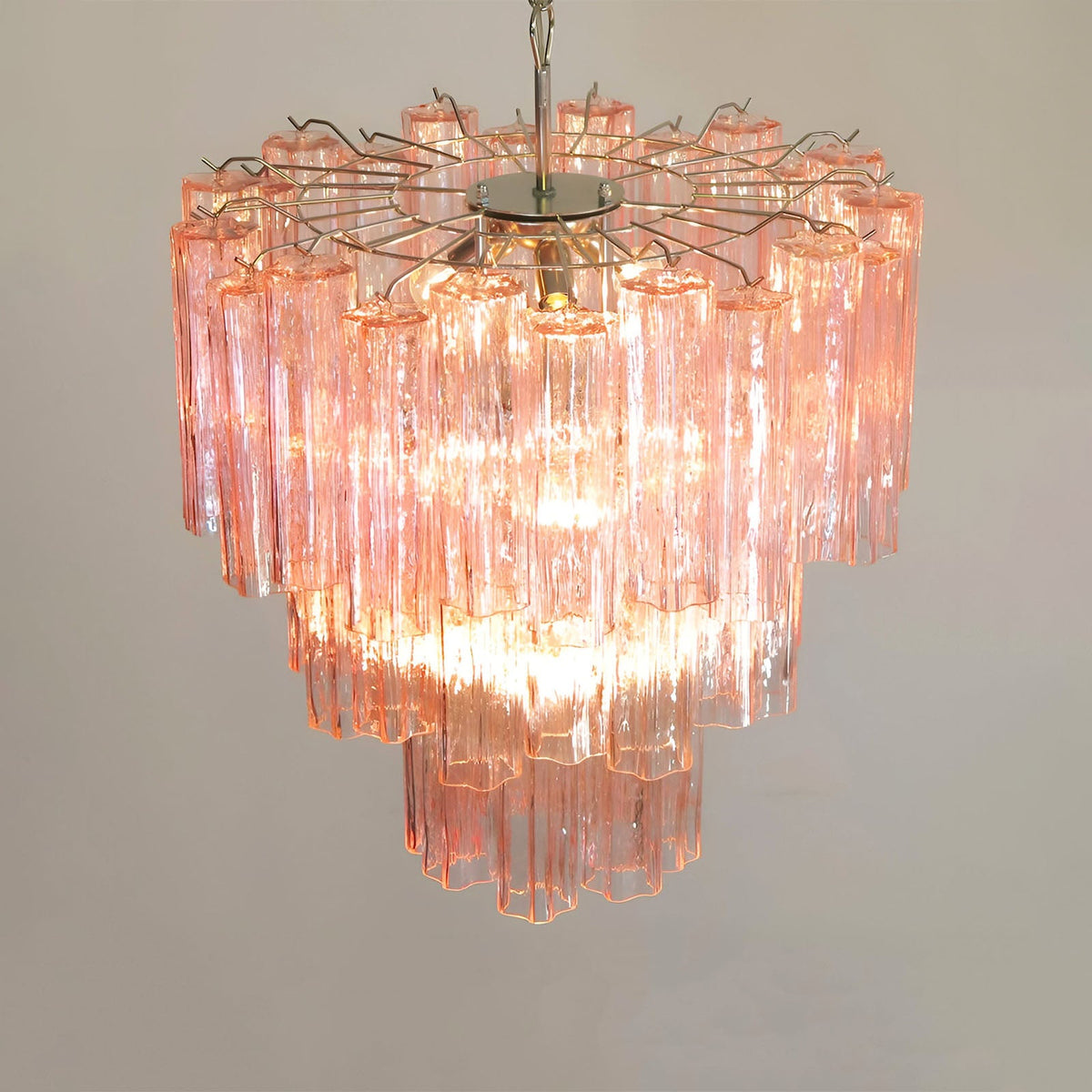 Venetian Murano Glass Tube Chandelier