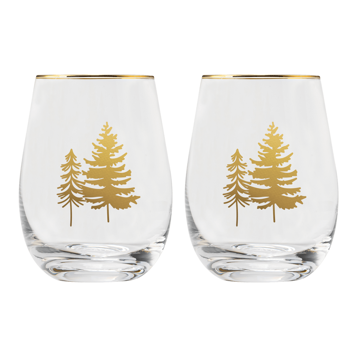Verres à vin sans pied Trees - Coffret de 2