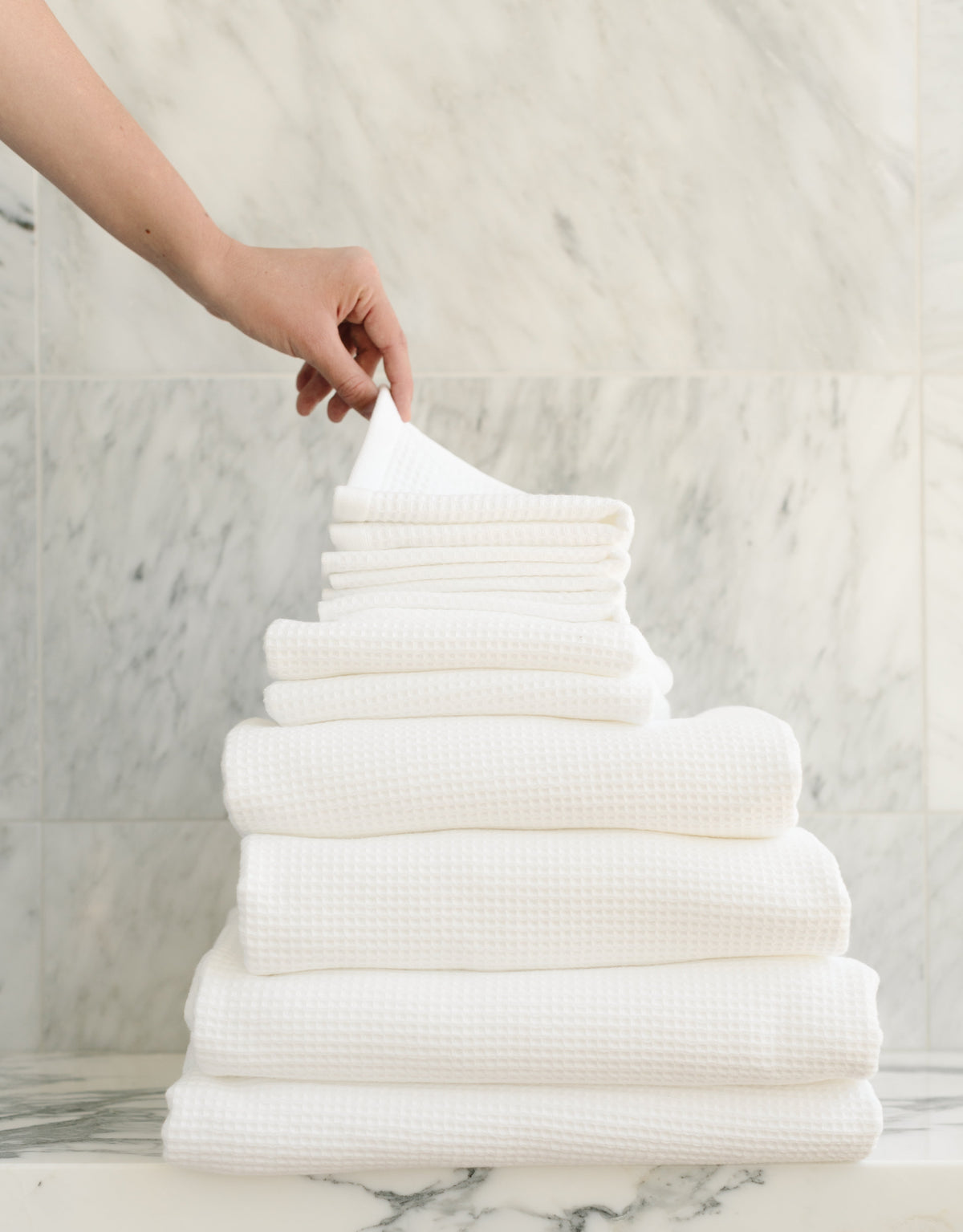 Ensemble de bain gaufré complet