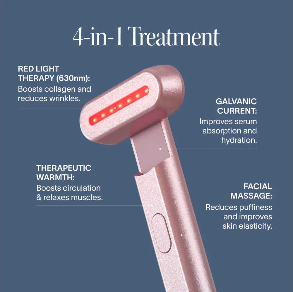 Kit bacchetta per terapia a luce rossa 4-in-1 e siero attivante