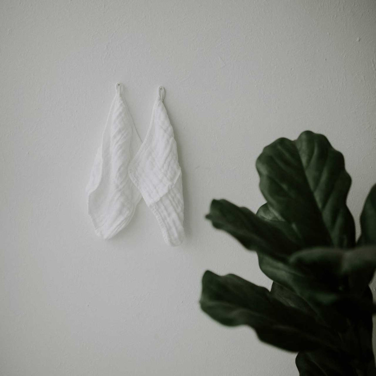 Gants de toilette pour bébé en coton mousseline - lot de 6