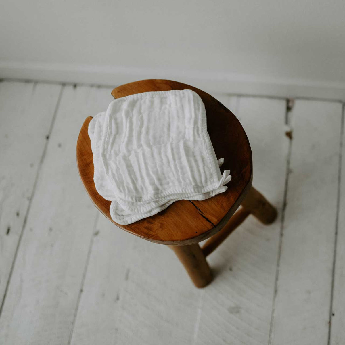 Gants de toilette pour bébé en coton mousseline - lot de 6