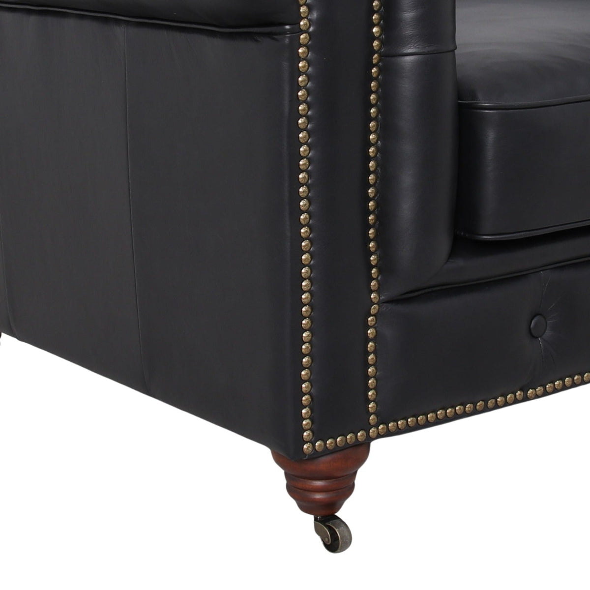Belgravia Chesterfield Top Grain Leather Club Chair – Classic Tufted Armchair in Premium Finishes
