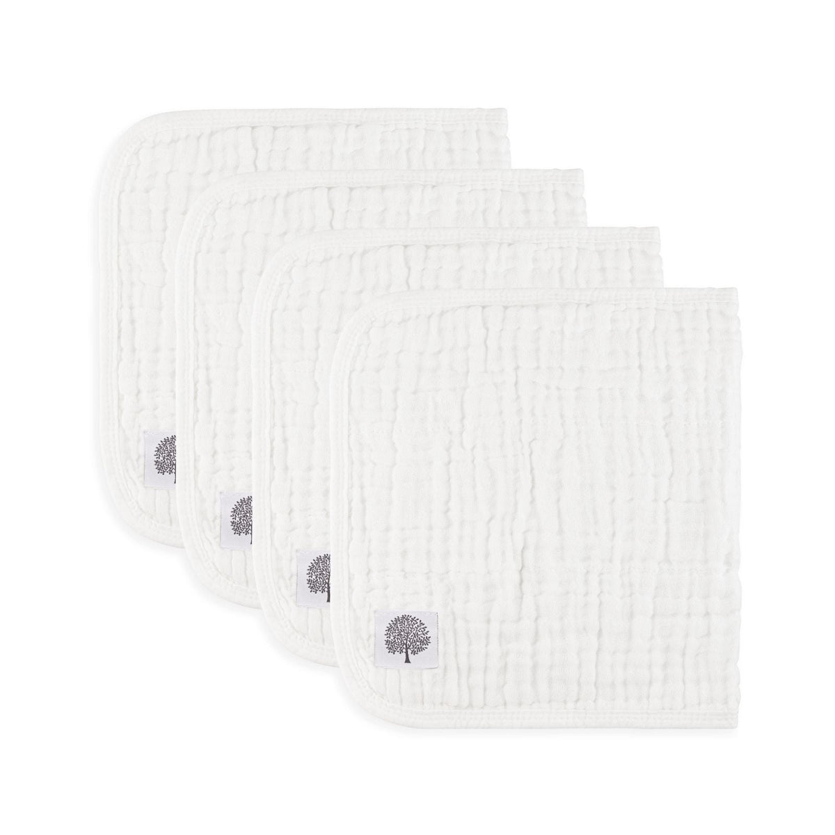 Ensemble blanc - Langes de toilette en mousseline (lot de 4)