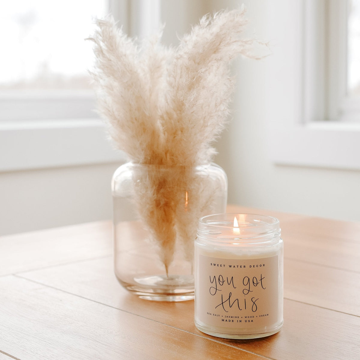 Candela in soia "You Got This" - Barattolo trasparente - 9 oz (Spa Day)