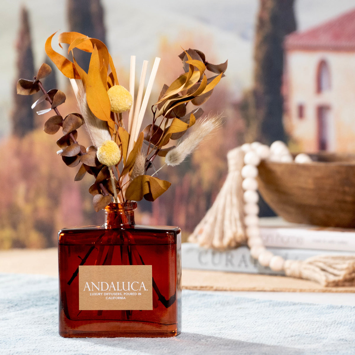 Diffuseur à roseaux parfum ambré, eucalyptus et floral