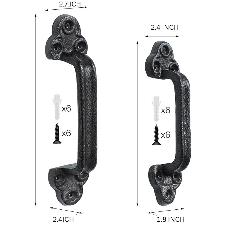 Rustic Cast Iron Door Pull Handle