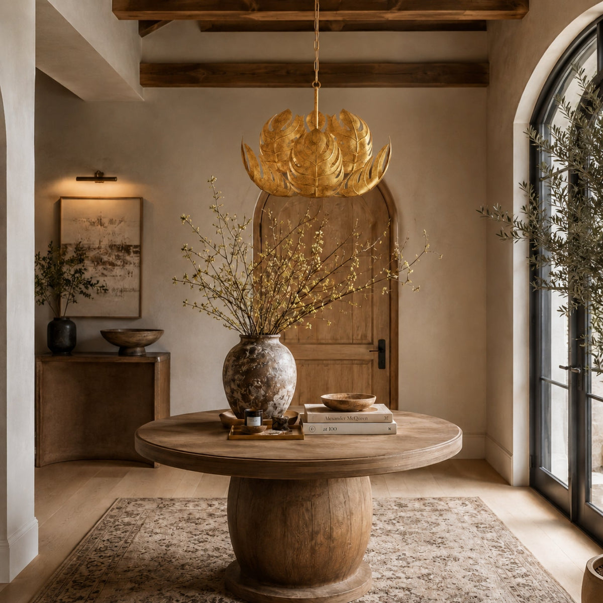 Autumn Chandelier Antique Gold 20 in