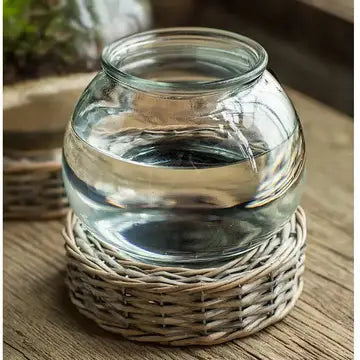 Glass and Wicker Terrarium