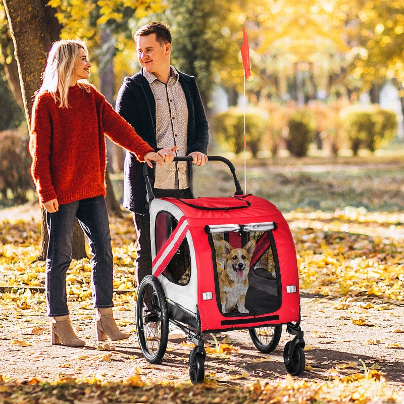 Rimorchio e passeggino 2 in 1 per animali domestici