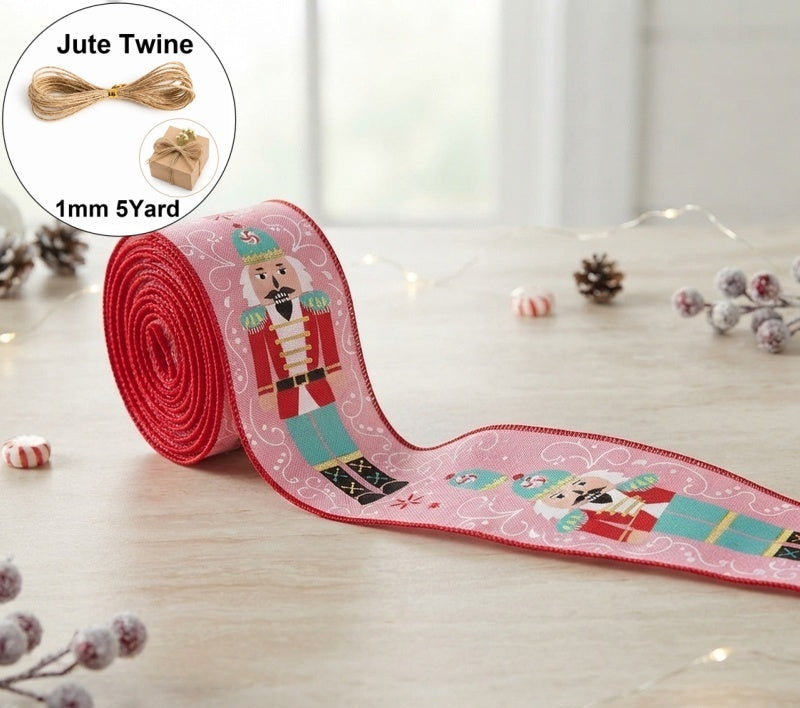 Nutcracker Soldier Jute Twine Burlap Ribbon