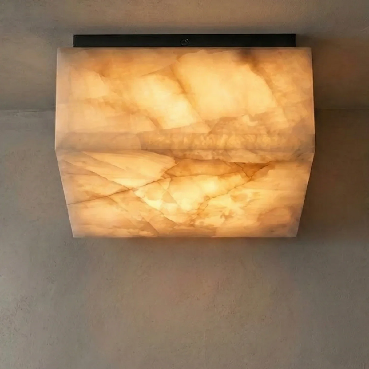 Alabaster Riviera Square Ceiling Lamp