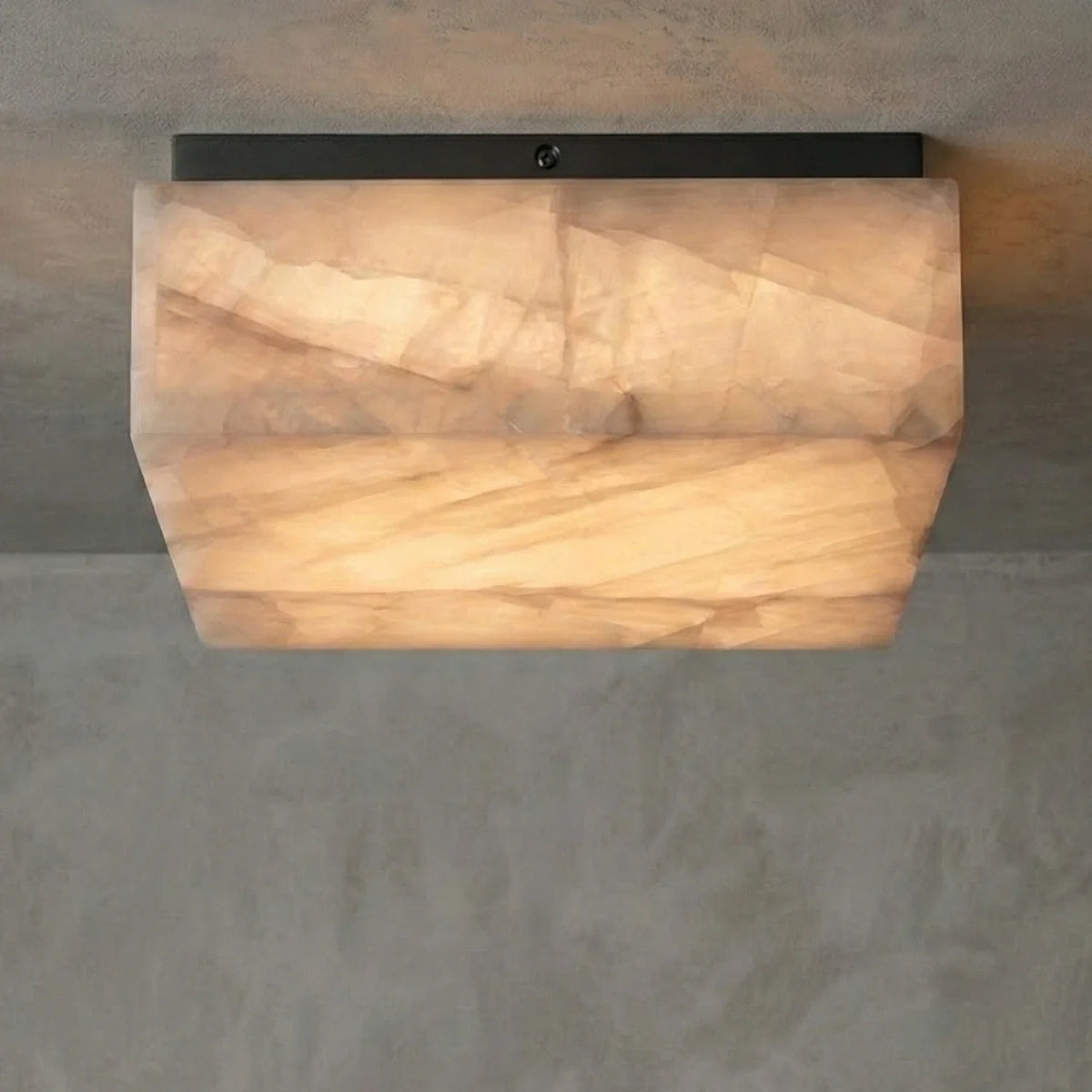 Alabaster Riviera Square Ceiling Lamp