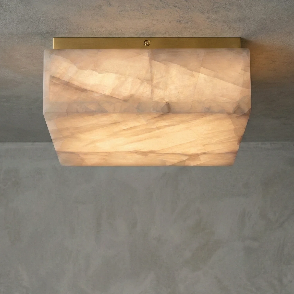 Alabaster Riviera Square Ceiling Lamp