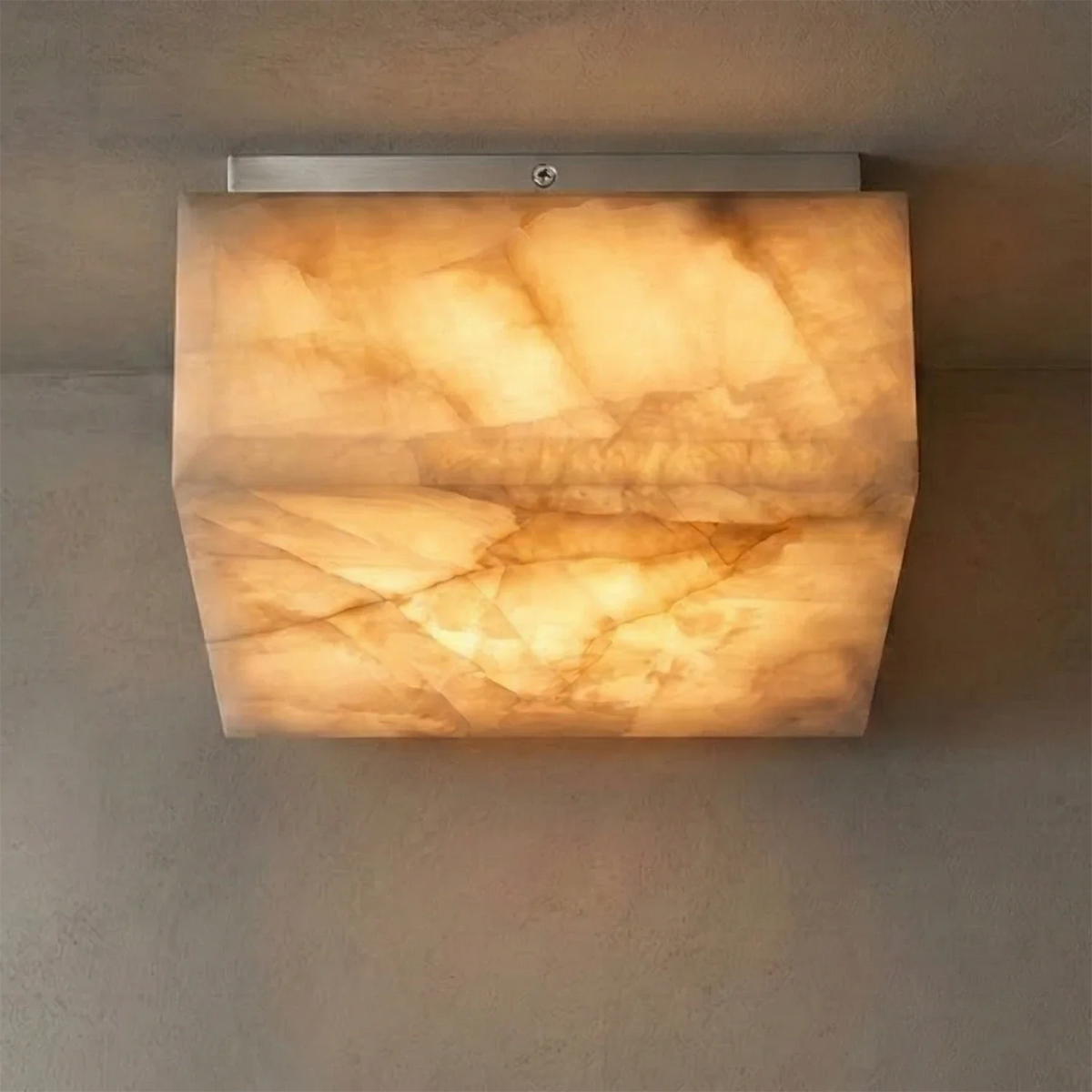 Alabaster Riviera Square Ceiling Lamp