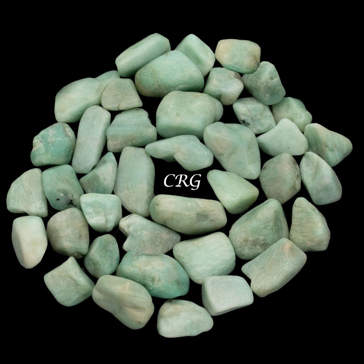 Pierres roulées d'amazonite (taille de 2,5 à 5 cm)