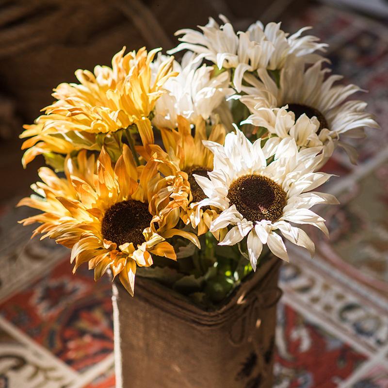 Mazzo di Girasoli di Van Gogh in Seta Sintetica, 53 cm di Altezza