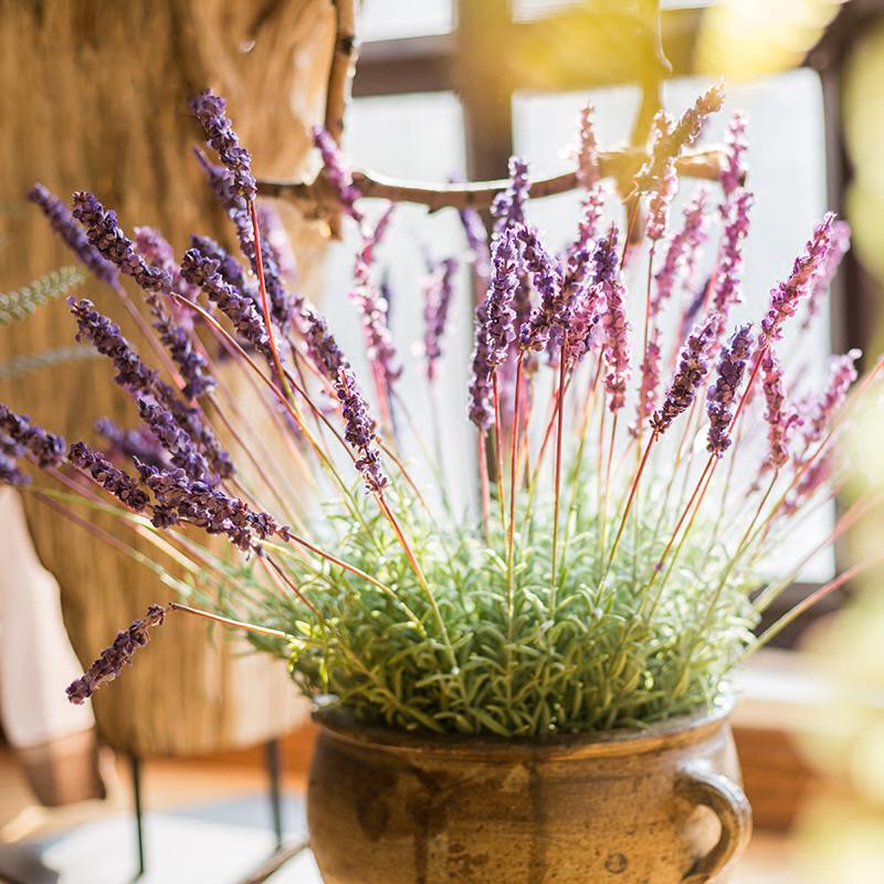 Tige de lavande artificielle de Provence, 53 cm de haut, soie