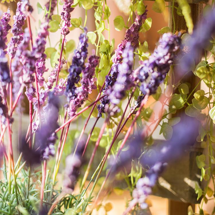 Tige de lavande artificielle de Provence, 53 cm de haut, soie