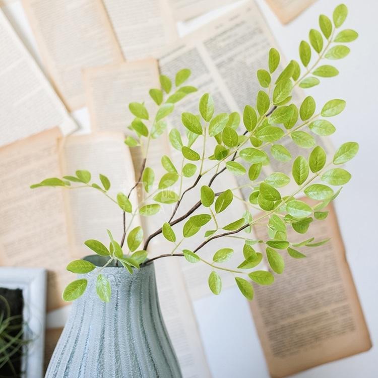 Pianta artificiale finta a stelo con foglie primaverili fresche, altezza 94 cm