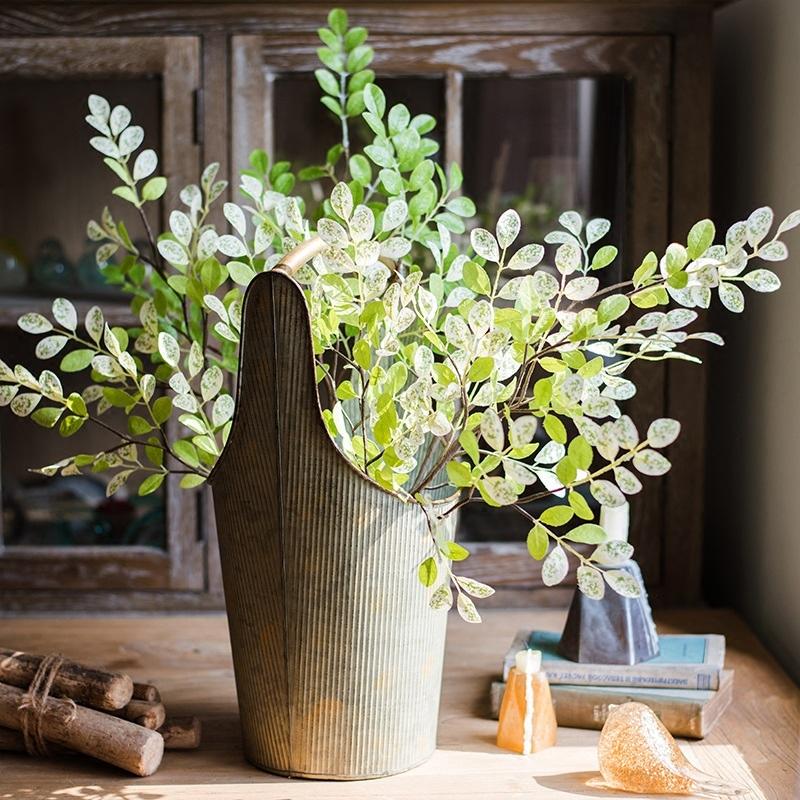 Pianta artificiale finta a stelo con foglie primaverili fresche, altezza 94 cm