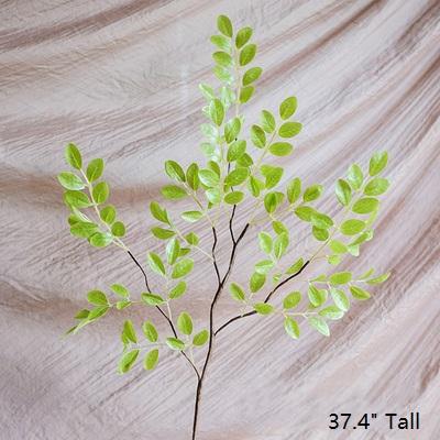 Pianta artificiale finta a stelo con foglie primaverili fresche, altezza 94 cm