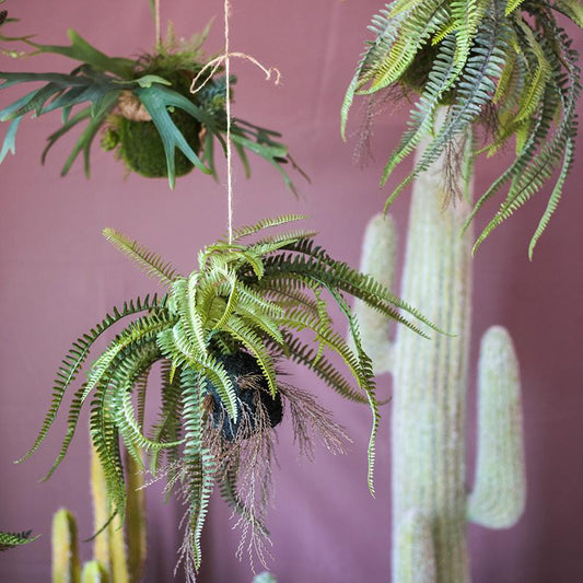 Plante artificielle fougère suspendue décoration