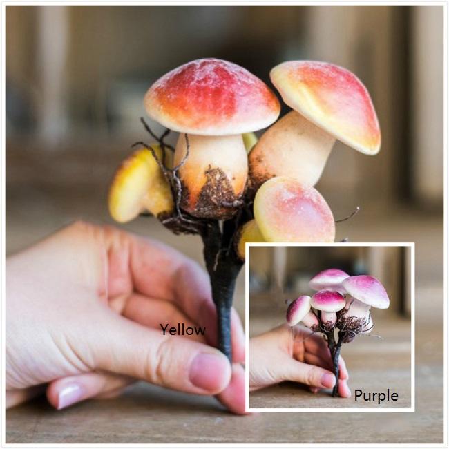 Champignon artificiel en plastique 11,9 cm de hauteur