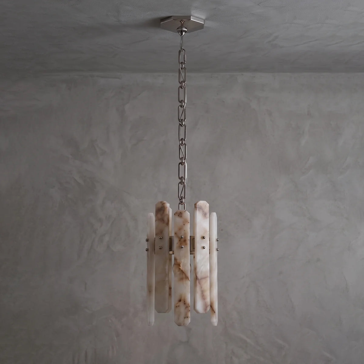 Artisanal Alabaster Large Chandelier