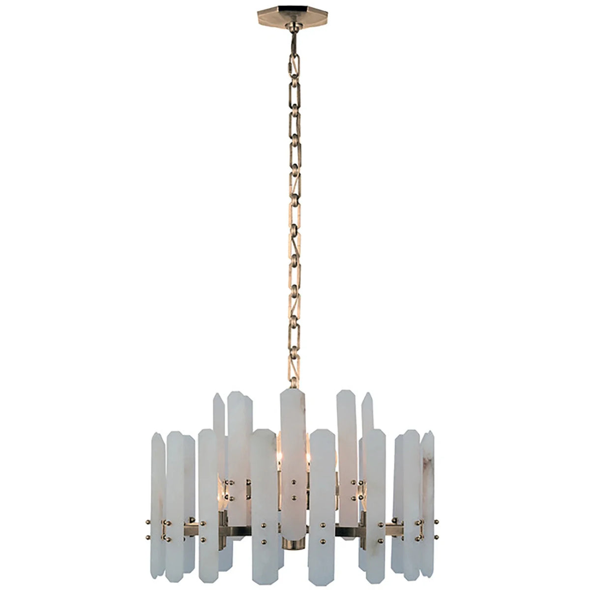 Artisanal Alabaster Large Chandelier