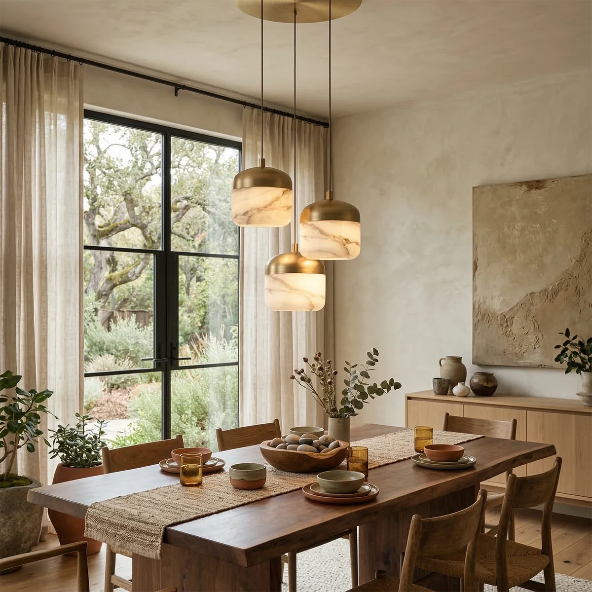AstaVera Alabaster Pendant Light