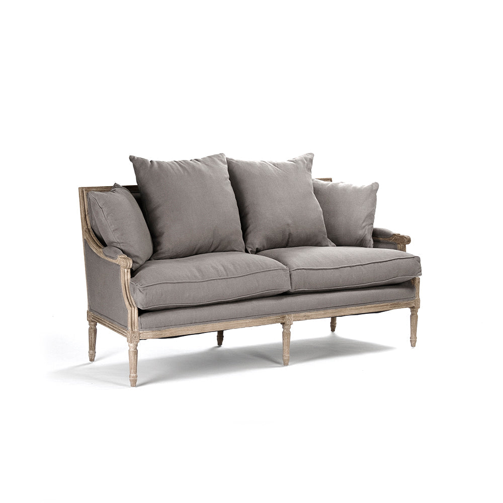 Louis Warm Taupe Linen Sofa