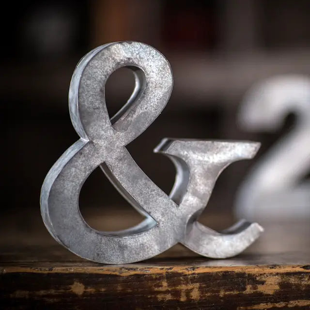 Zinc Individual Letters A-Z