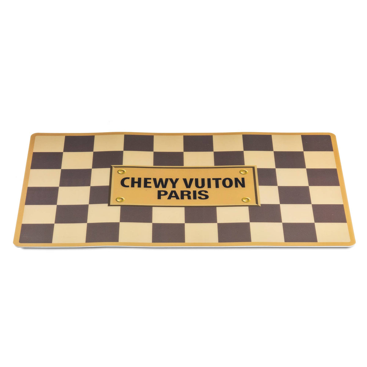 Tovaglietta per cani Tan Checker Chewy Vuiton - Tappetino per cani