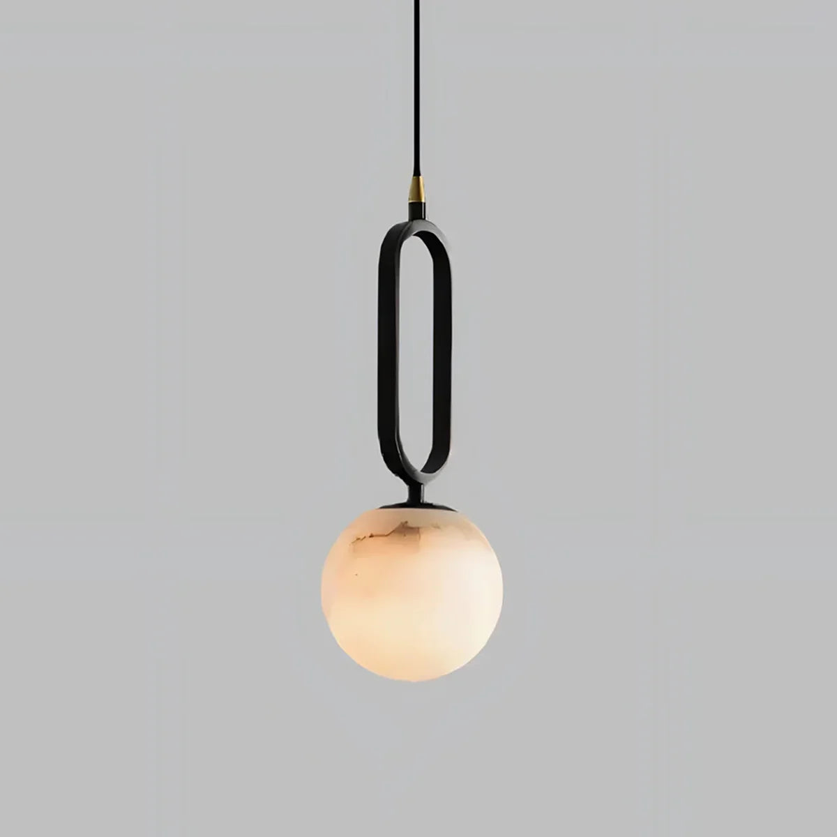Lampadario a sospensione ovale Ball in alabastro