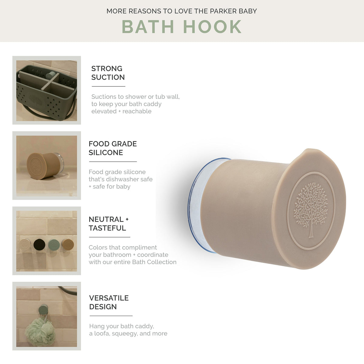 Gancio da bagno in silicone