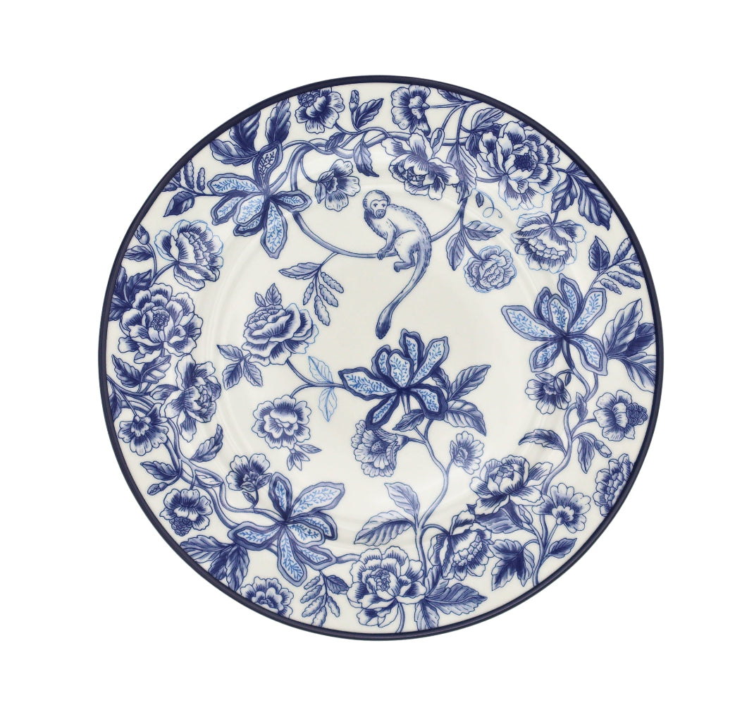 Assiettes à entrées en porcelaine Bombay Blue – Ensemble de 4 (+1 assiette offerte)