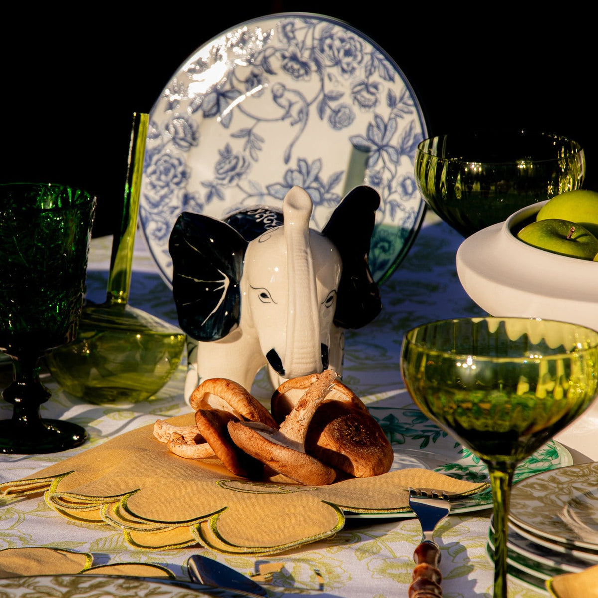 Assiettes à entrées en porcelaine Bombay Blue – Ensemble de 4 (+1 assiette offerte)