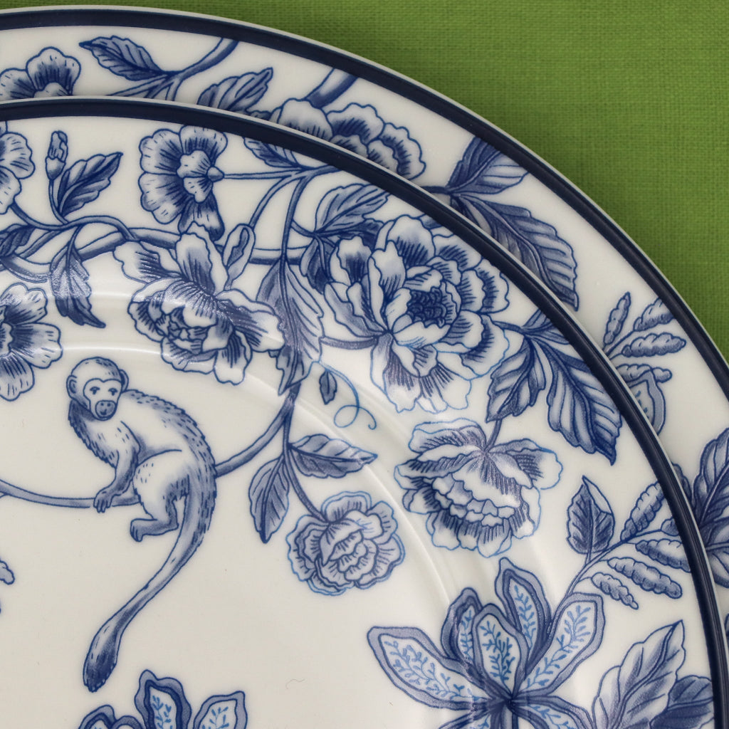 Assiettes à entrées en porcelaine Bombay Blue – Ensemble de 4 (+1 assiette offerte)