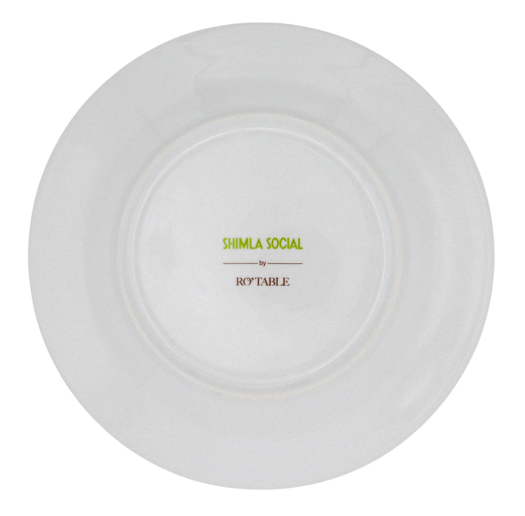 Assiettes à entrées en porcelaine Bombay Blue – Ensemble de 4 (+1 assiette offerte)