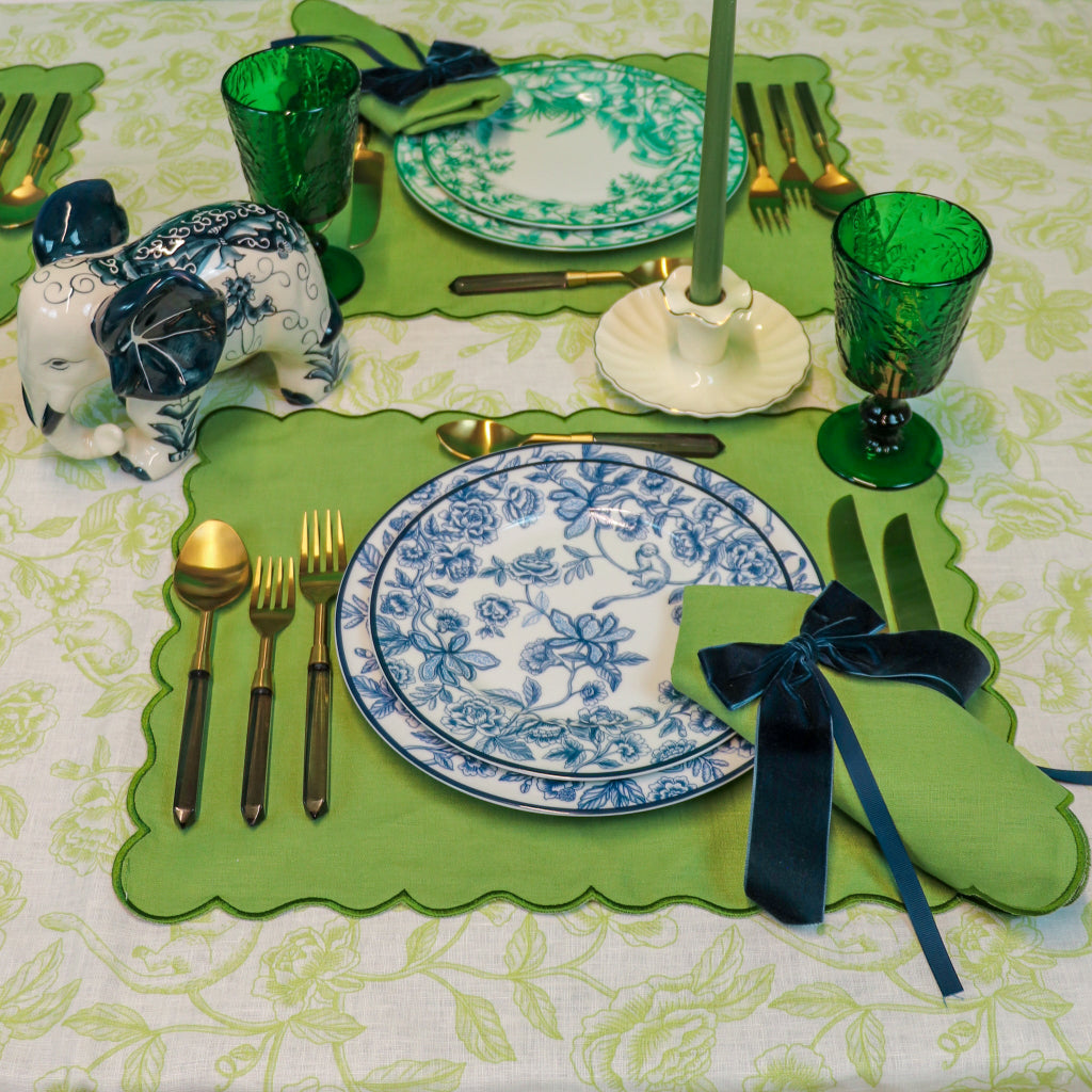 Assiettes à entrées en porcelaine Bombay Blue – Ensemble de 4 (+1 assiette offerte)